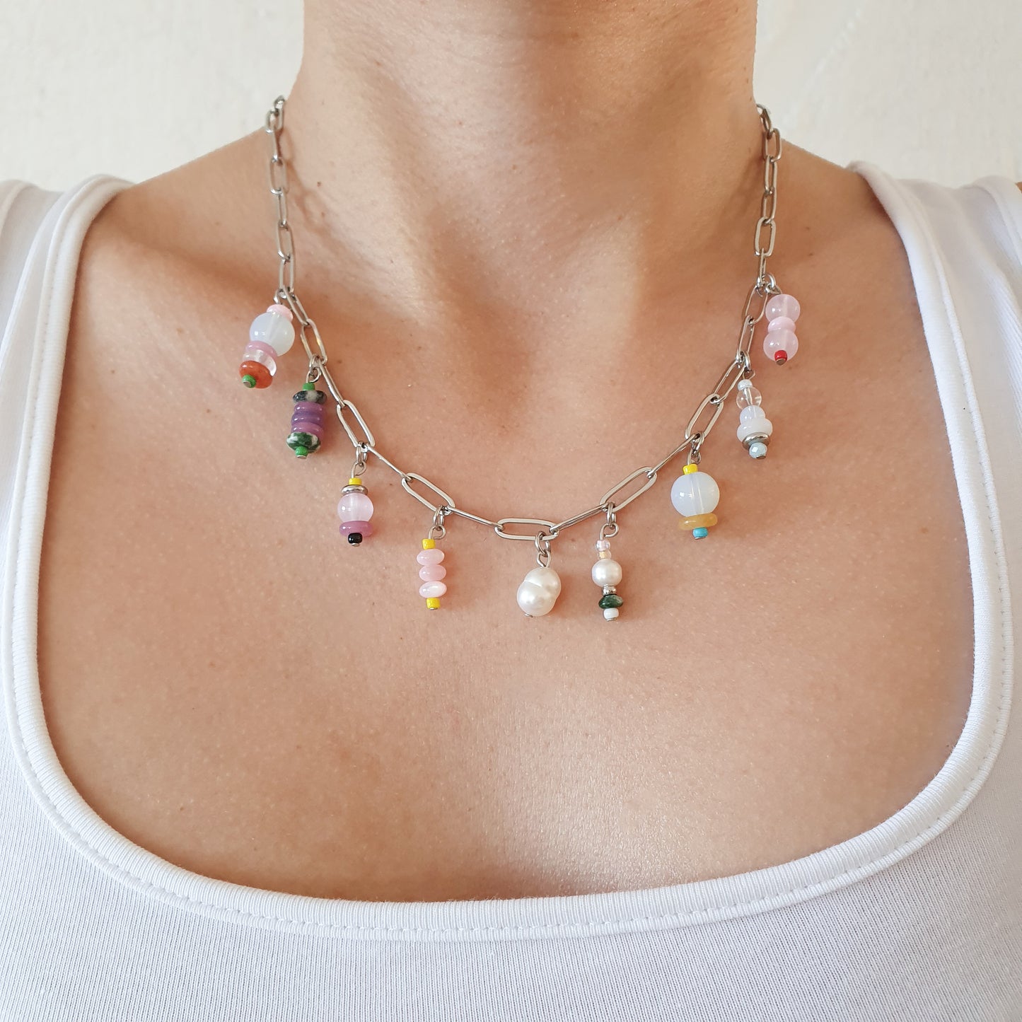 Collar Balbina (plateado)