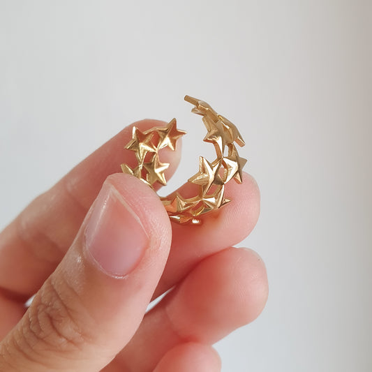 Anillo estrellas (dorado)