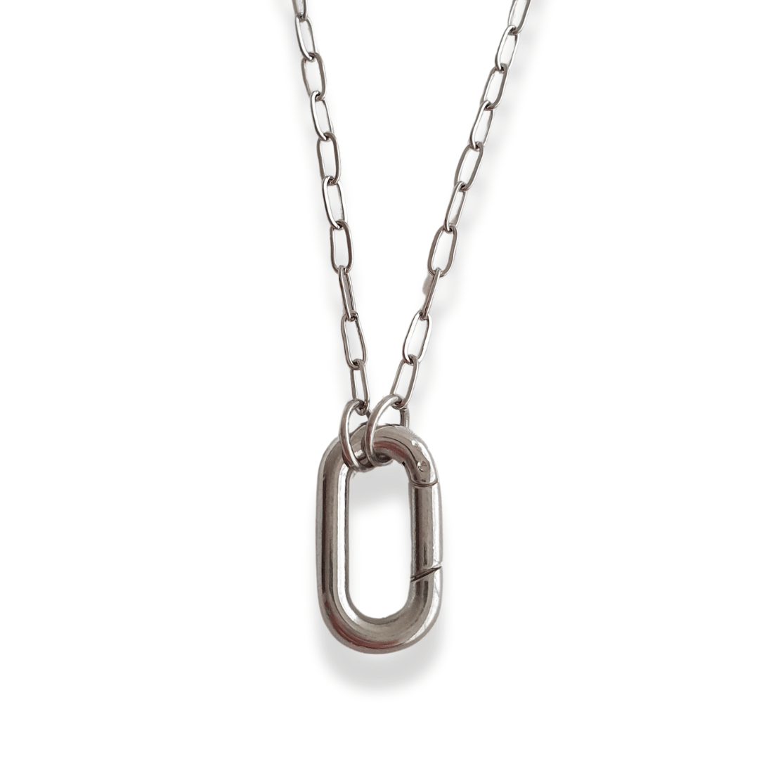 Cadena Clip Ovalado (plateada)