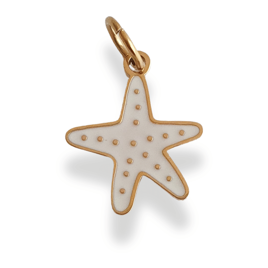Charm Estrella de Mar blanca con puntos