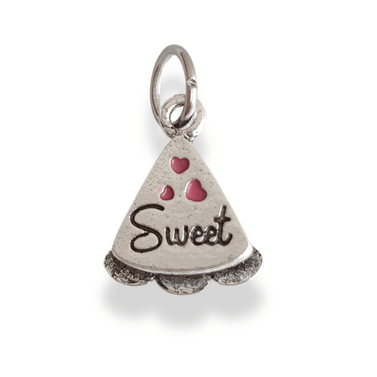 Charm Pie de Fresa (plateado)