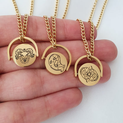 Collar Zodiaco Glam (Liquidación, solo quedan Acuario, Aries, Géminis, Cáncer y Leo disponibles)
