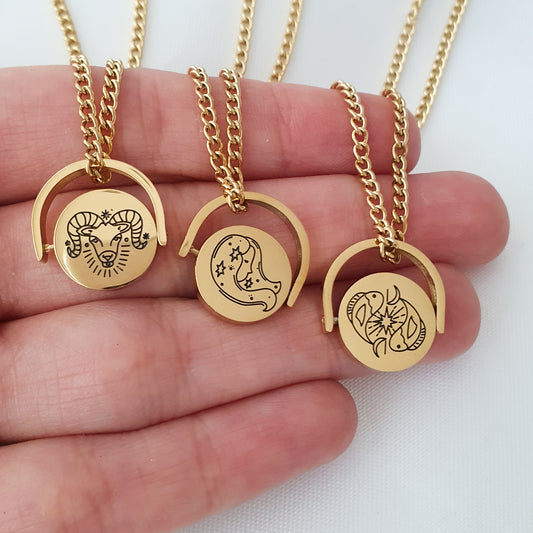 Collar Zodiaco Glam (Liquidación, solo quedan Acuario, Aries, Géminis, Cáncer y Leo disponibles)