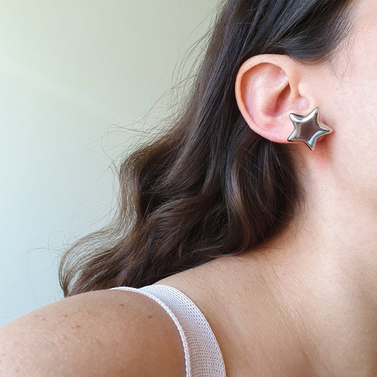 Aretes Estrella (plateados)