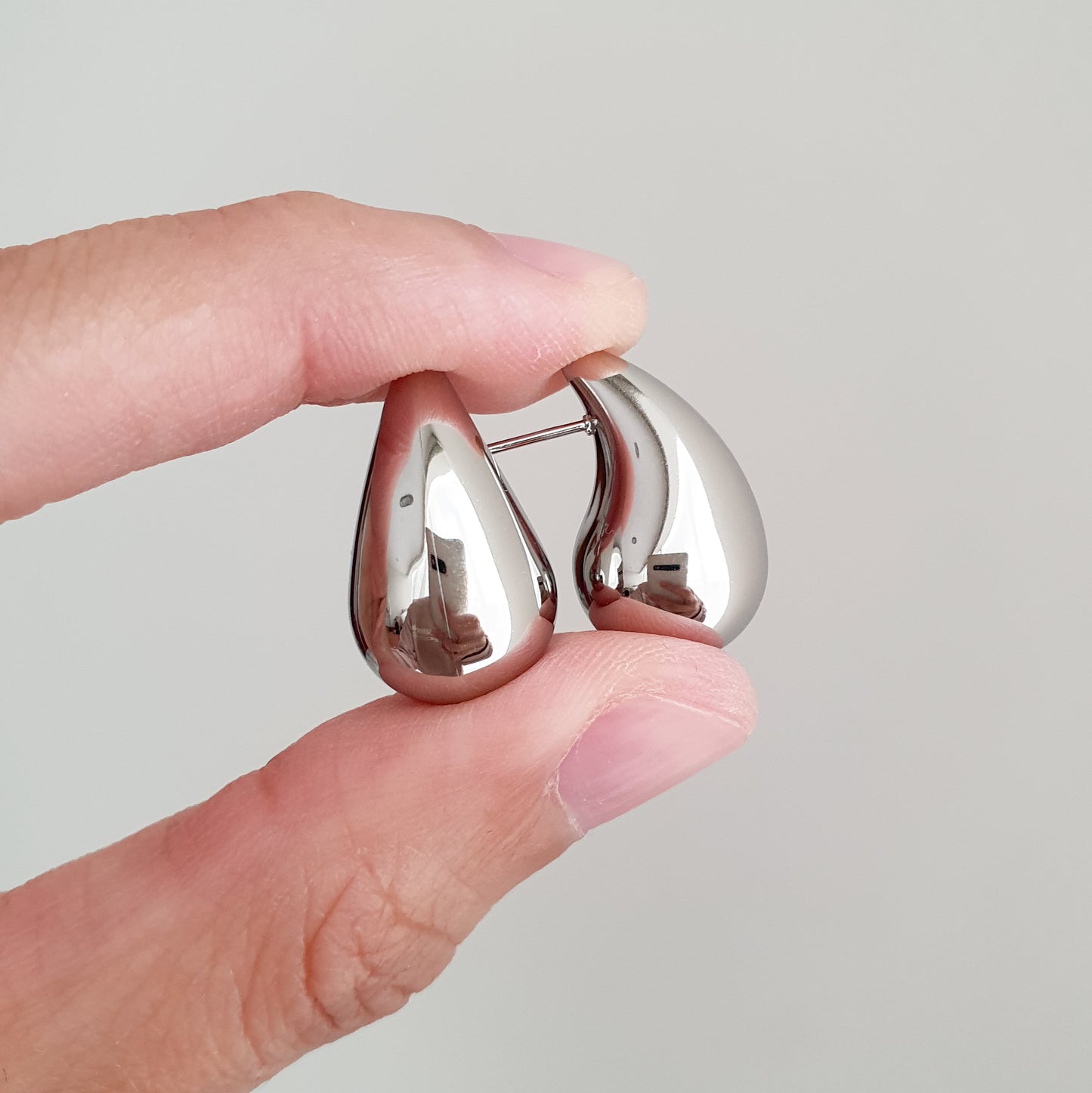 Aretes Gota chicos (plateados)