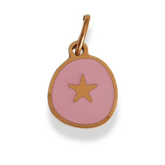 Charm Estrella fondo rosa