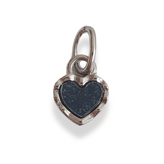 Charm Corazón negro (plateado)