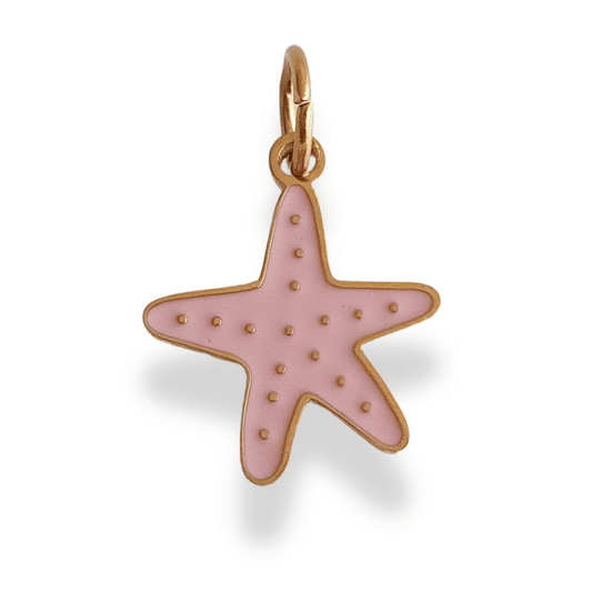 Charm Estrella de Mar rosa con puntos