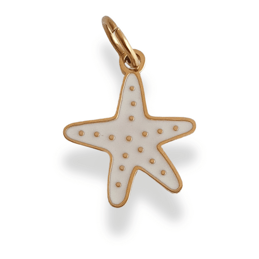 Charm Estrella de Mar blanca con puntos