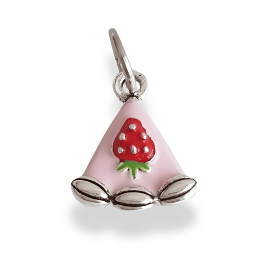 Charm Pie de Fresa (plateado)