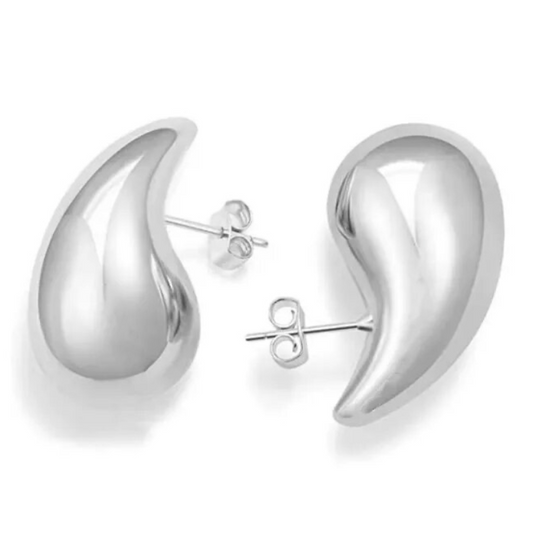 Aretes Gota (plateados)
