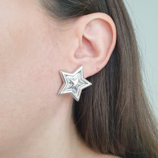 Aretes Stella (plateados)
