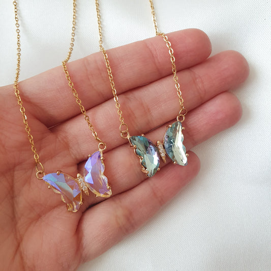 Collar Mariposa de cristal
