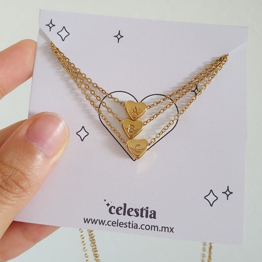 Collar Inicial de corazón